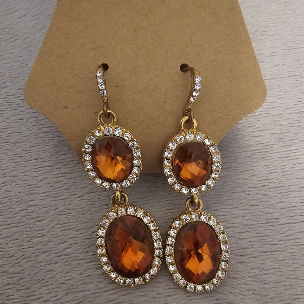 3 Pair Glamorous Rhinestone Drop Earrings - Picture 4 of 5